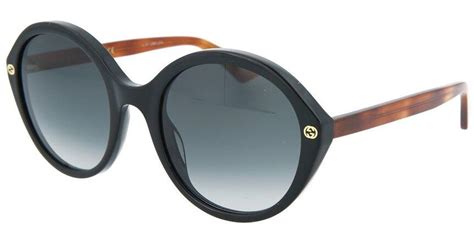 Gucci ladies oval sunglasses black